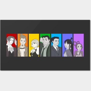 Ace Attorney Rainbow Collage Posters and Art